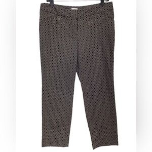 Laundry By Shelli Segal Geometric Cropped Cotton Spandex Pants Size 8